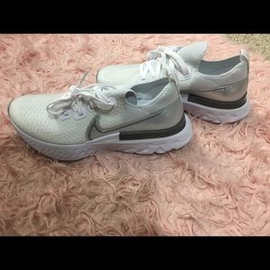 Grey and off white Nike react infinity
